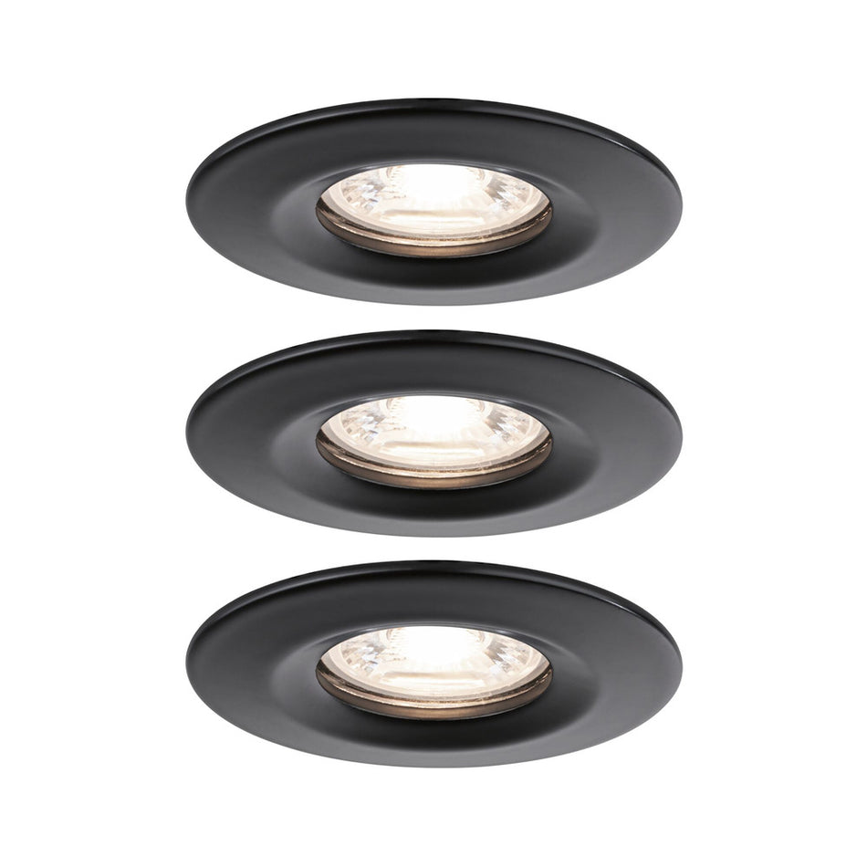 Paulmann Inbouwspot Nova Mini Mat Zwart Rond 4W IP44 3st-824746