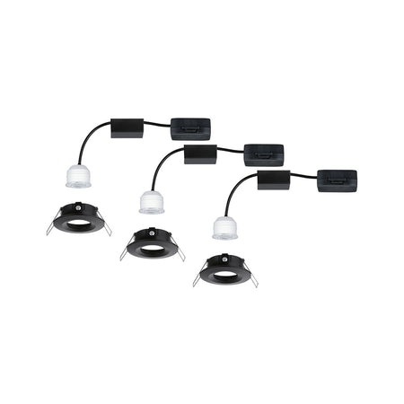 Paulmann Inbouwspot Nova Mini Mat Zwart Rond 4W IP44 3st-824746