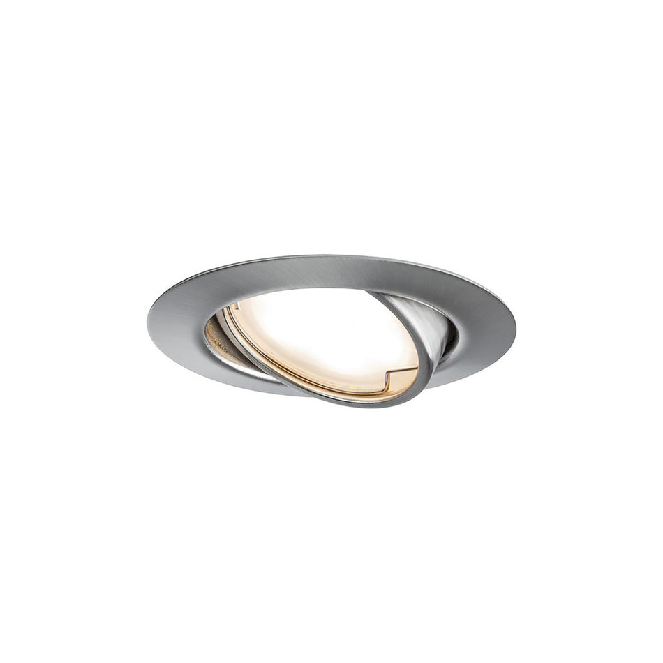Paulmann Inbouwspot Base Geborsteld Staal Rond 5W Kantelbaar-824750