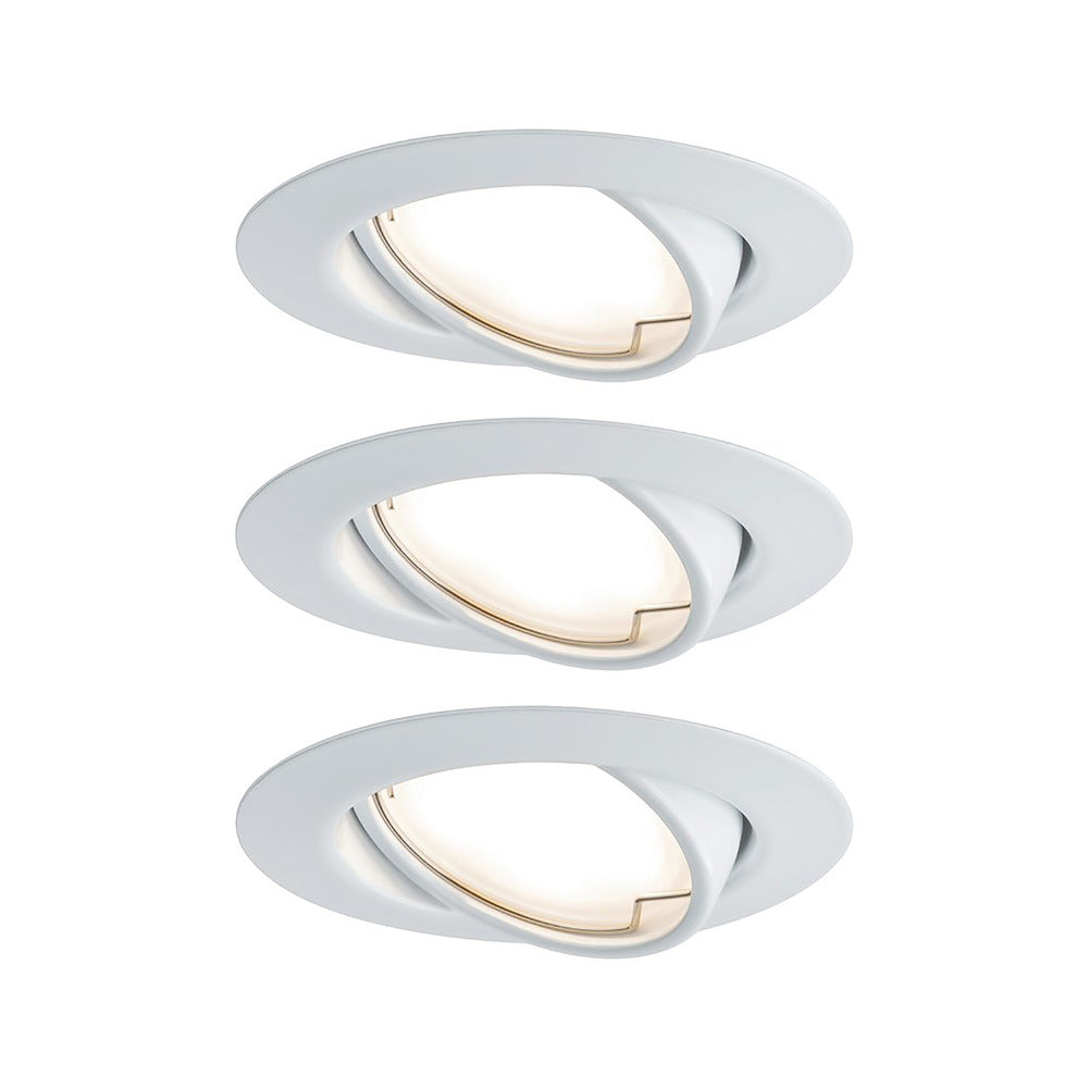 Paulmann Inbouwspot Base Wit Rond 5W Kantelbaar 3st-824752