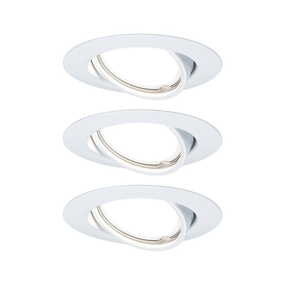 Paulmann Inbouwspot Base Wit Rond 5W Dimbaar Kantelbaar 3st-824753