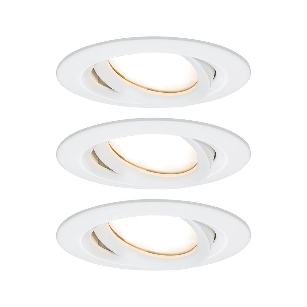 Paulmann Inbouwspot Nova Plus Mat Wit Rond 6W Dimbaar Kantelbaar IP65 3st-824756
