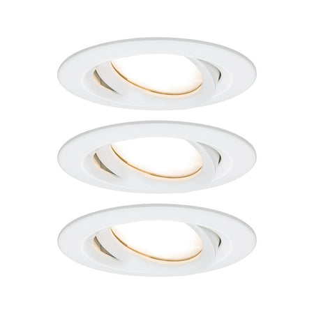 Paulmann Inbouwspot Nova Plus Mat Wit Rond 6W Dimbaar Kantelbaar IP65 3st-824756