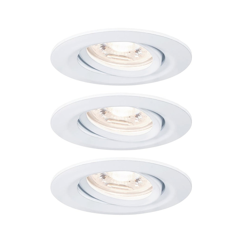 Paulmann Inbouwspot Nova Mini Mat Wit Rond 4W Kantelbaar 3st-824760