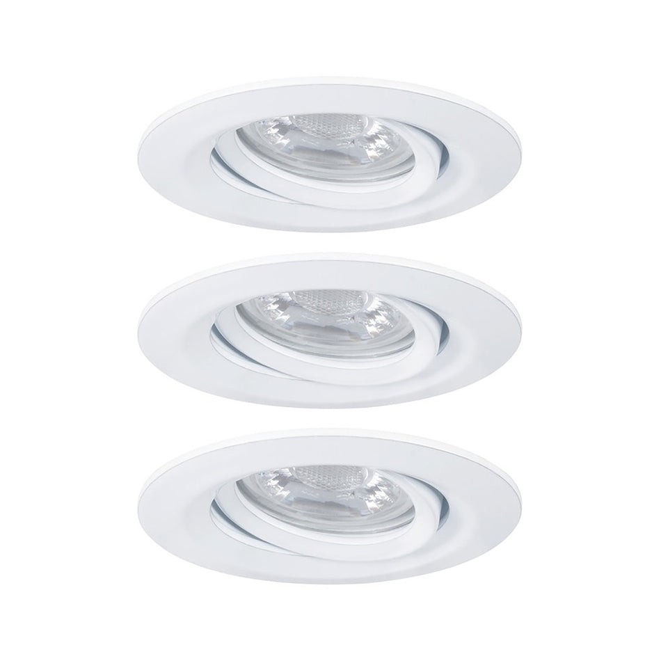 Paulmann Inbouwspot Nova Mini Mat Wit Rond 4W Kantelbaar 3st-824760