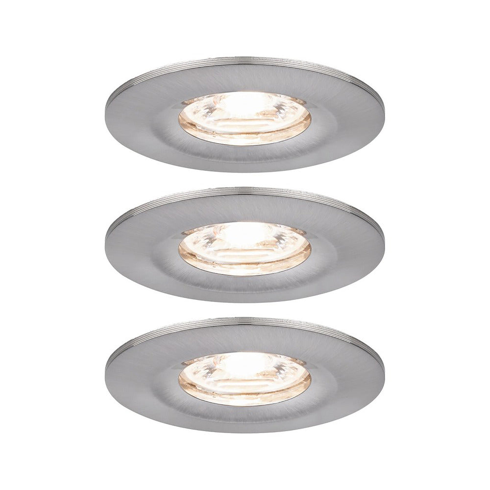 Paulmann Inbouwspot Nova Mini Geborsteld Aluminium 4W IP44 3st-824766