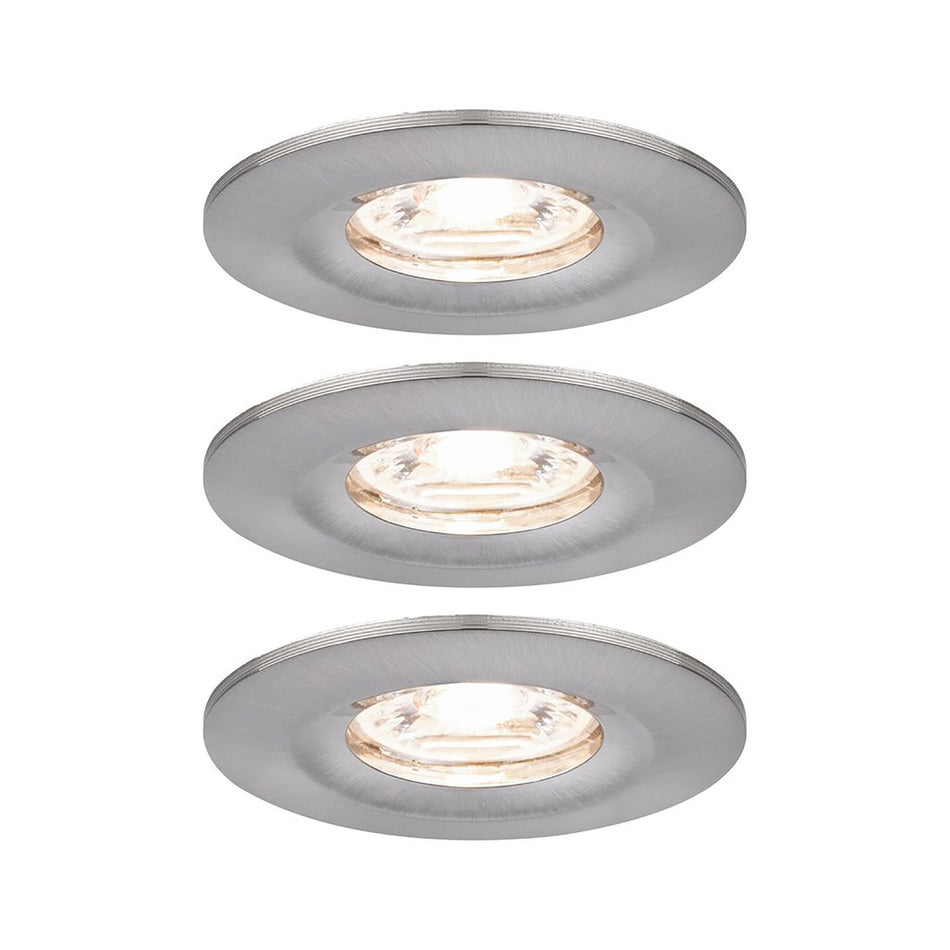 Paulmann Inbouwspot Nova Mini Geborsteld Aluminium 4W IP44 3st-824766
