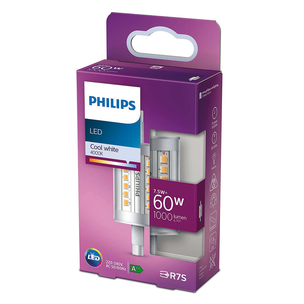Philips LED Spot 60W R7S Koelwit Mat 78mm-824782