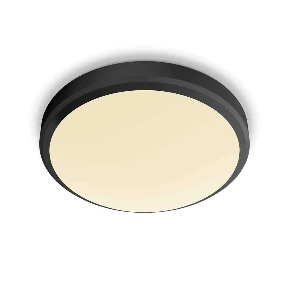 Philips Plafondlamp Doris CL257 Zwart Rond 6W IP44 Ø22cm-824784