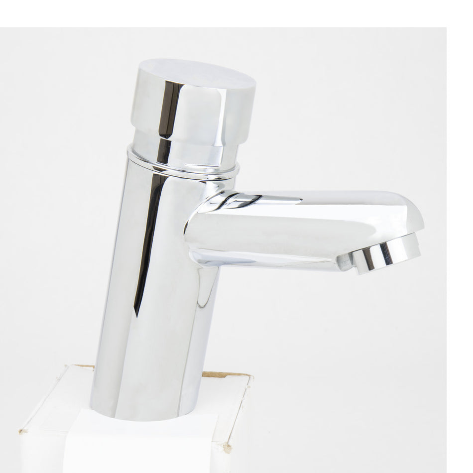 Bouwmaat toiletkraan laag chroom zelfsluitend-824927