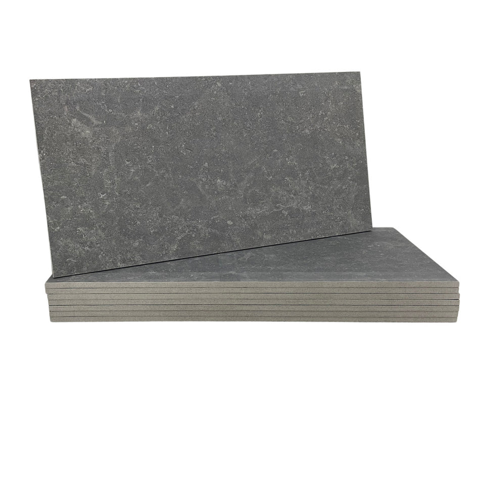 Vloertegel Breccia Nero Zwart Mat Gerectificeerd 30x60cm 1,44m2-825582