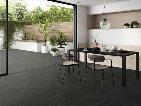 Vloertegel Breccia Nero Zwart Mat Gerectificeerd 60x60cm 1,44m2-825583