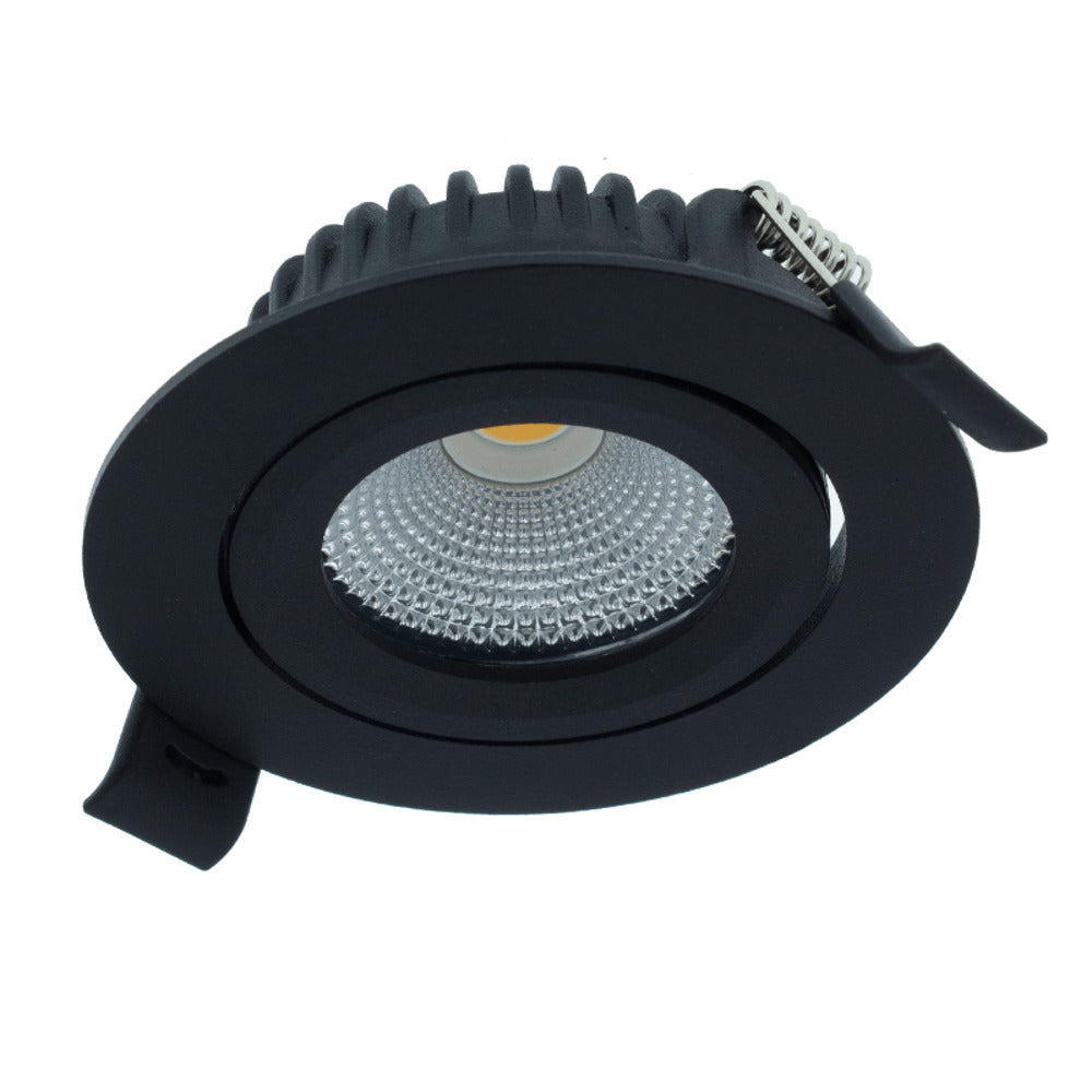 MBL Lighting Inbouwspot Luna DTW Zwart Rond 5W Dimbaar Kantelbaar IP44-829823