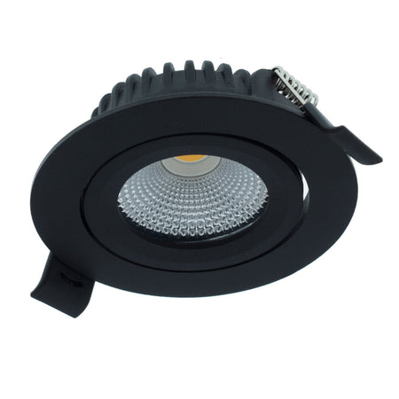 MBL Lighting Inbouwspot Luna DTW Zwart Rond 5W Dimbaar Kantelbaar IP44-829823