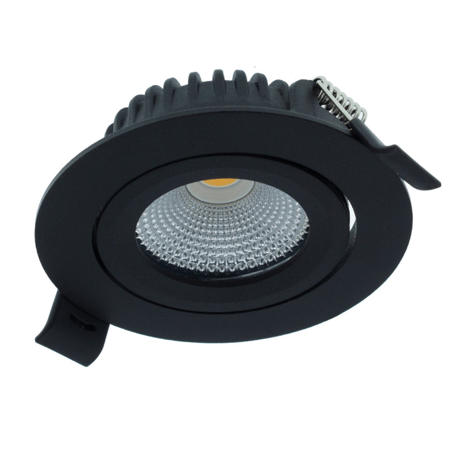 MBL Lighting Inbouwspot Luna DTW Zwart Rond 5W Dimbaar Kantelbaar IP44-829823