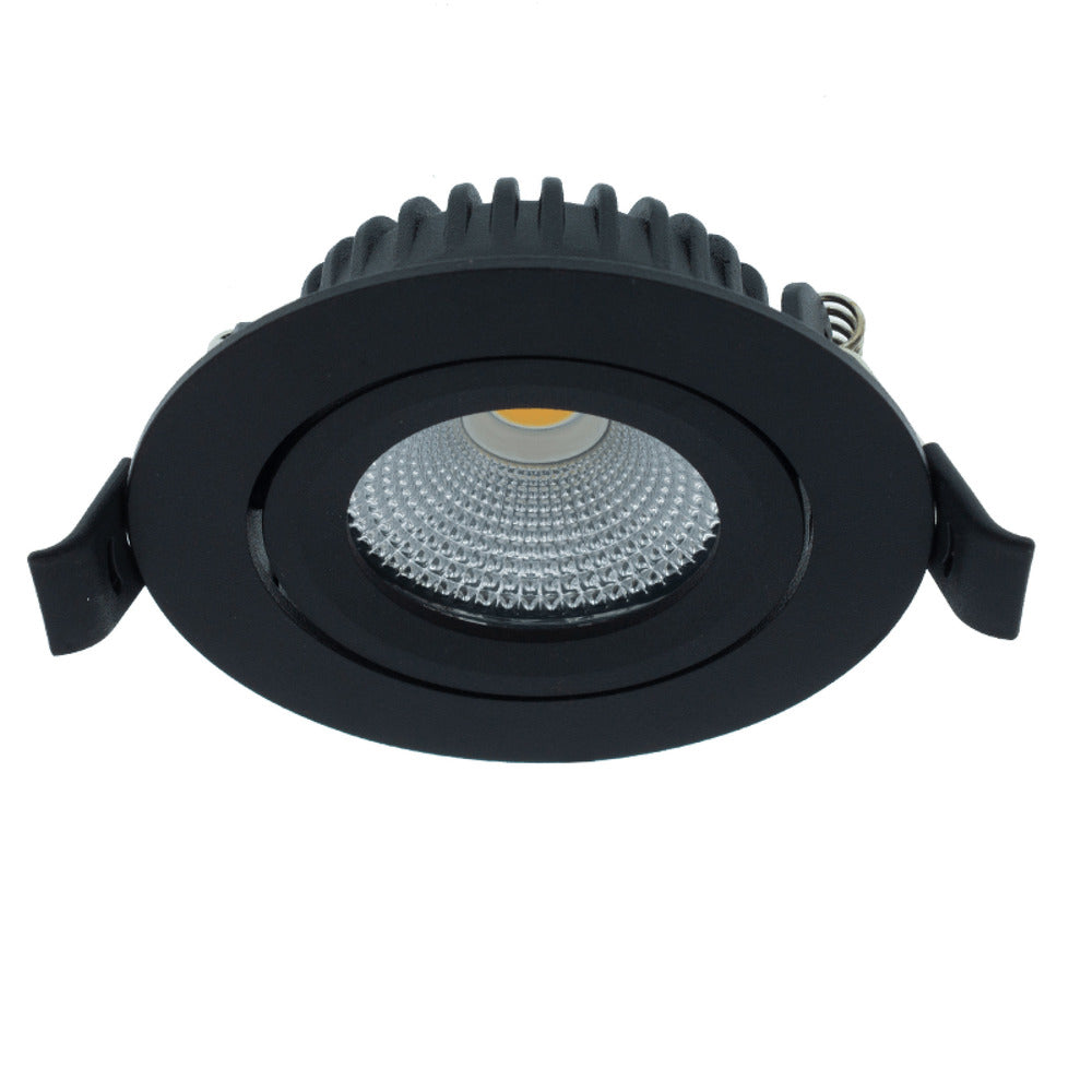 MBL Lighting Inbouwspot Luna DTW Zwart Rond 5W Dimbaar Kantelbaar IP44-829823