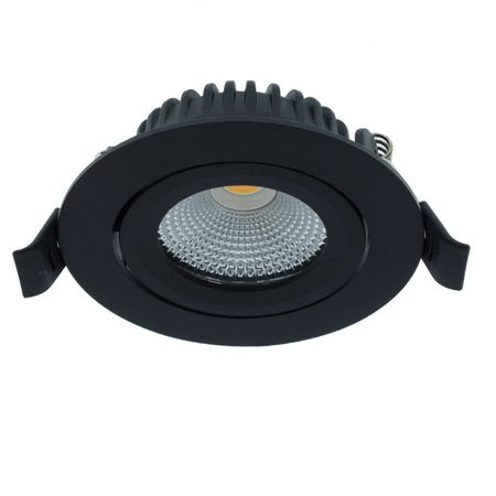 MBL Lighting Inbouwspot Luna DTW Zwart Rond 5W Dimbaar Kantelbaar IP44-829823
