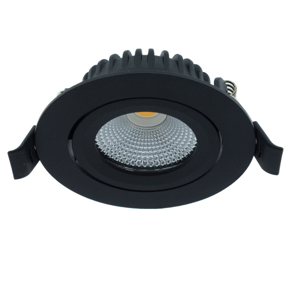MBL Lighting Inbouwspot Luna DTW Zwart Rond 5W Dimbaar Kantelbaar IP44-829823