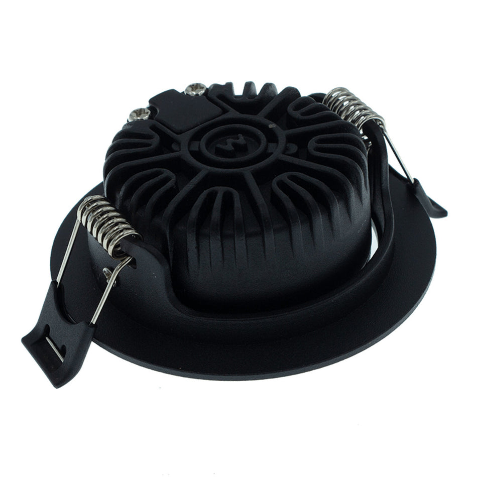 MBL Lighting Inbouwspot Luna DTW Zwart Rond 5W Dimbaar Kantelbaar IP44-829823