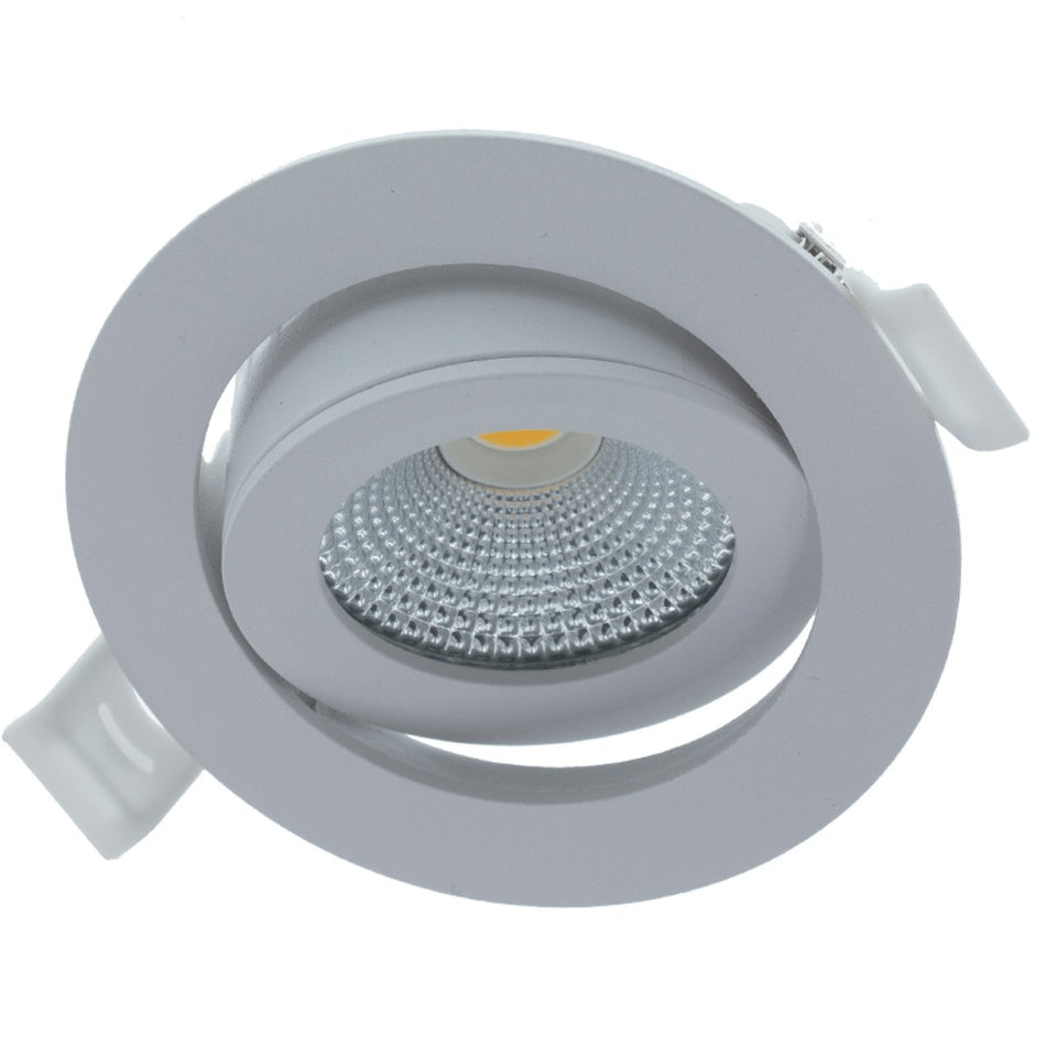 MBL Lighting Inbouwspot Luna DTW Wit Rond 5W Dimbaar Kantelbaar IP44-829827