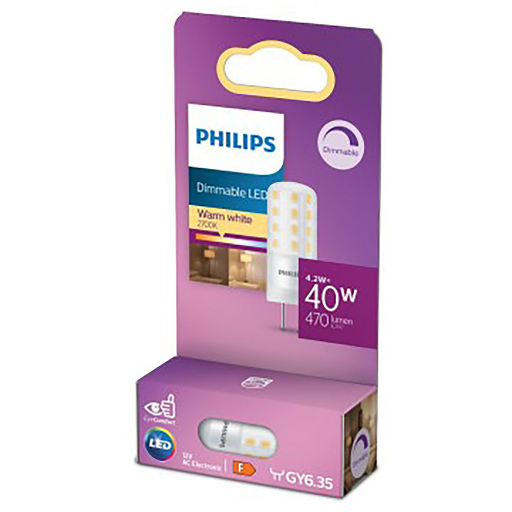 Philips LED Capsule 40W GY6,35 Warmwit Mat Dimbaar 50mm-830412