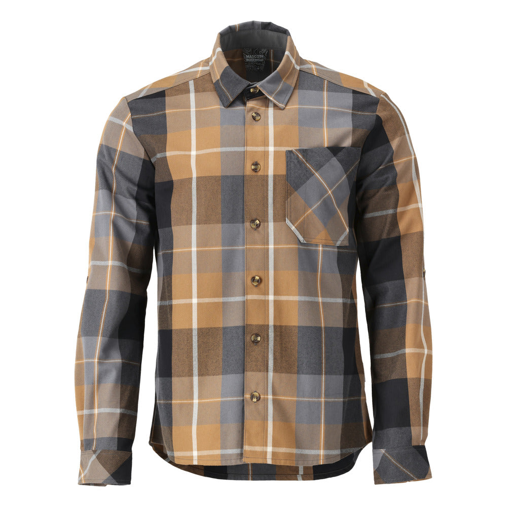 Mascot Overhemd Geruit Flanel Notenbruin-836105