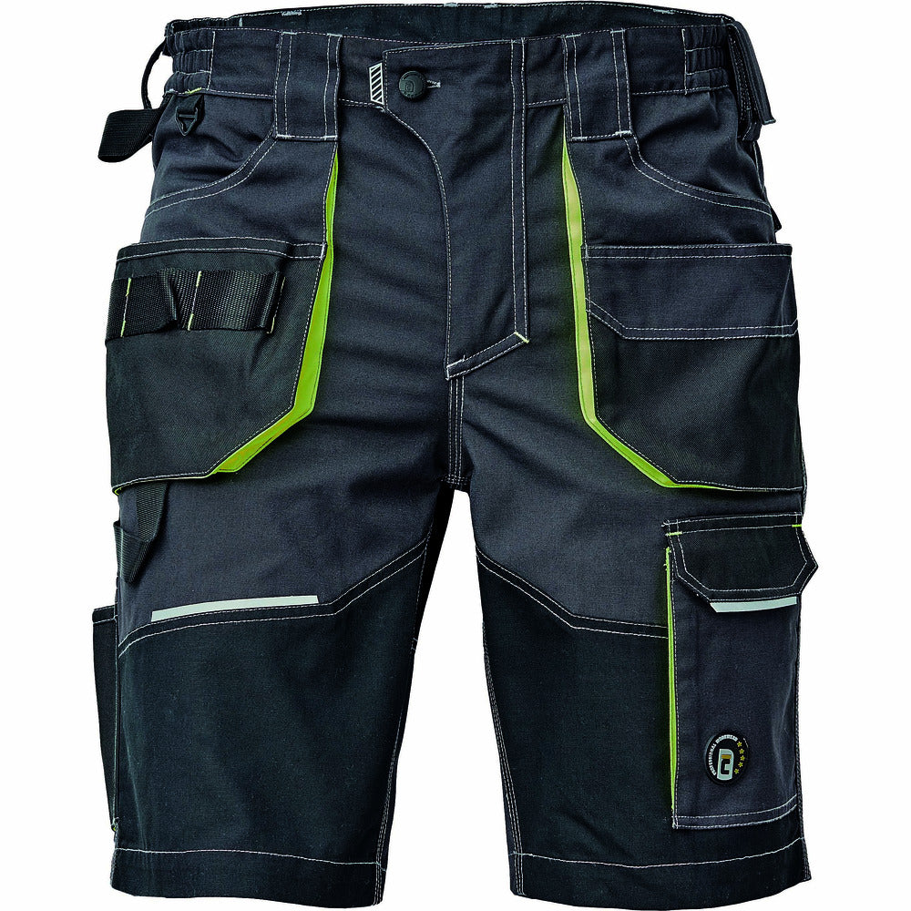 CERVA Korte Werkbroek Sheldon Antraciet/Geel Maat 50-836833