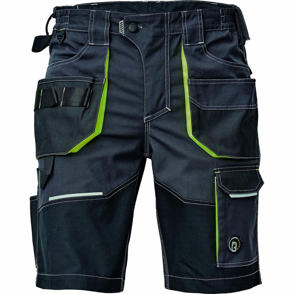 CERVA Korte Werkbroek Sheldon Antraciet/Geel Maat 56-836836