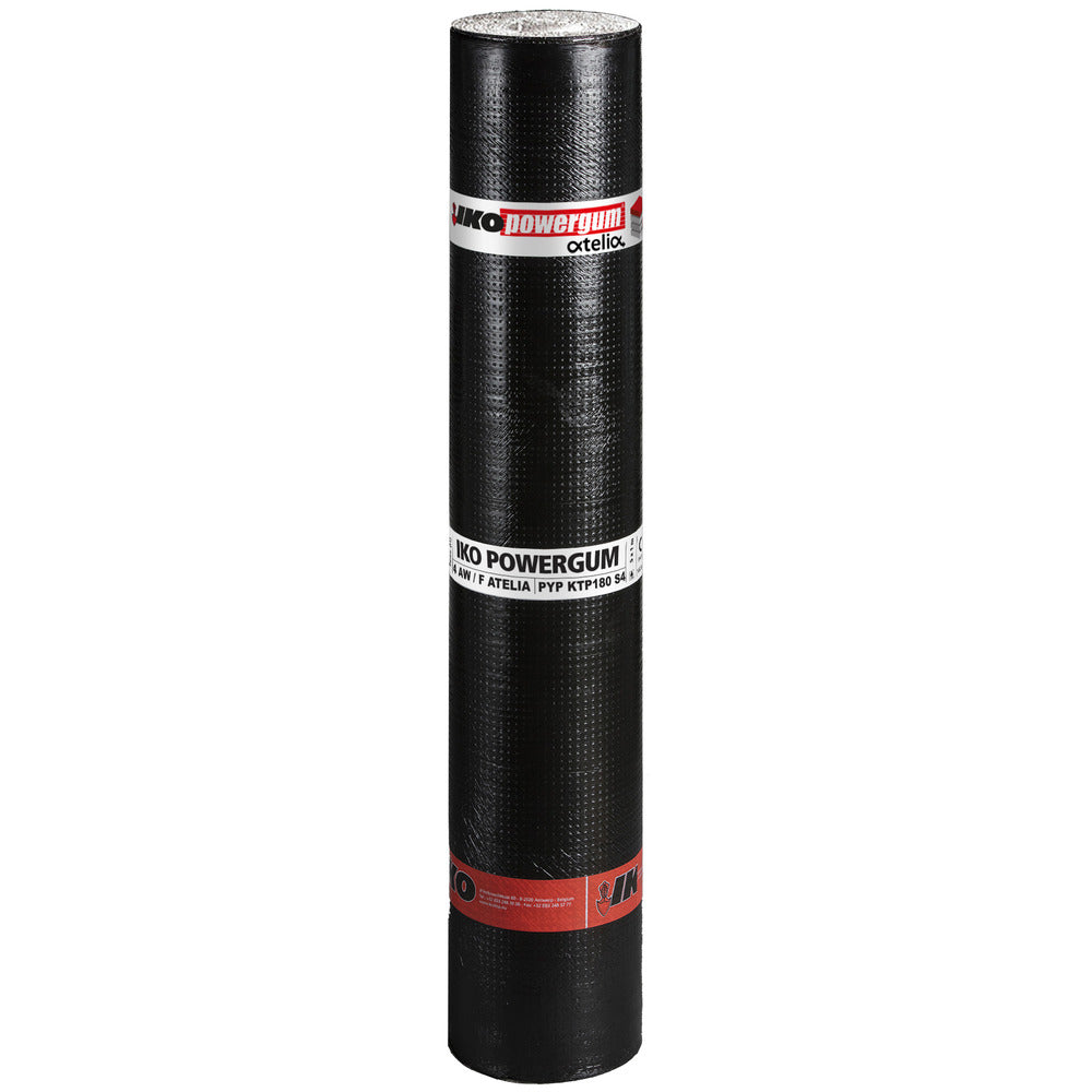 IKO Powergum APP Bitumen Toplaag 4 AW/F Atelia 5.0 Wit Gewapend 1x5m-839649