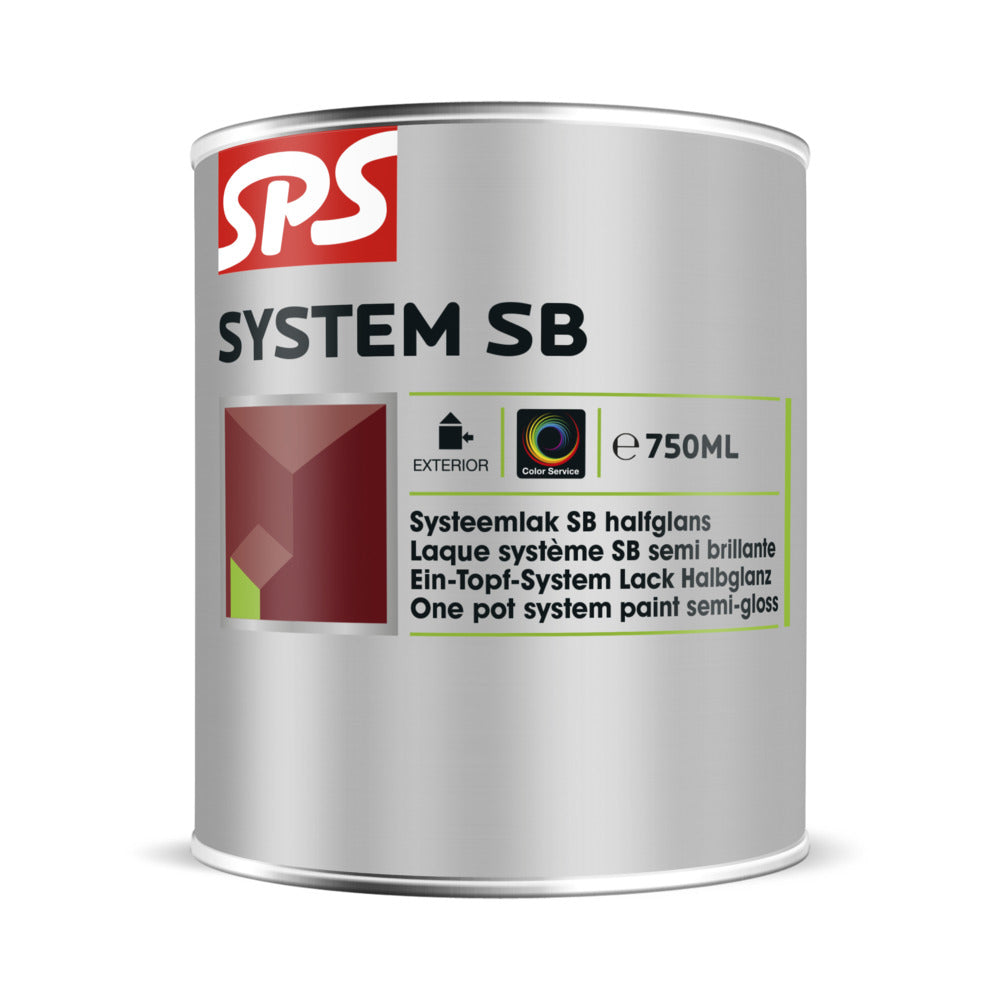 SPS Halfglans Lak System SB Zwart 750ml-839689