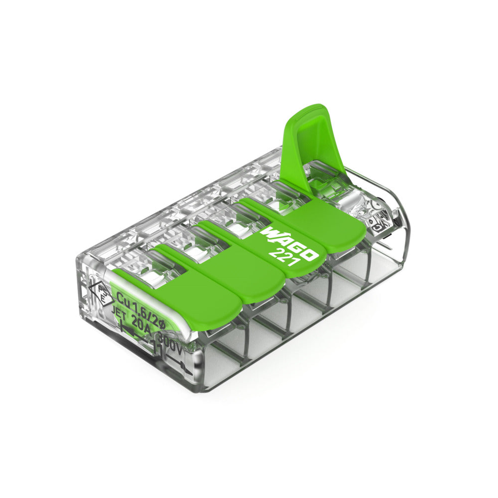 Wago Green Line Verbindingsklem Compact 221-425 5x4mm2 25st-845804