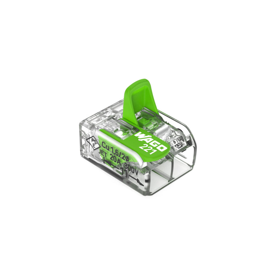 Wago Green Line Verbindingsklem Compact 221-422 2x4mm2 16st-845807