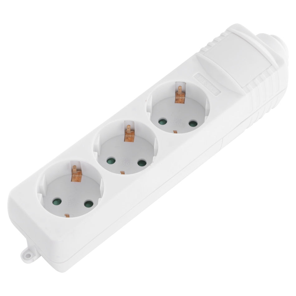 Q-Link Stekkerdoos Installatie Wit Drievoudig Randaarde-845810