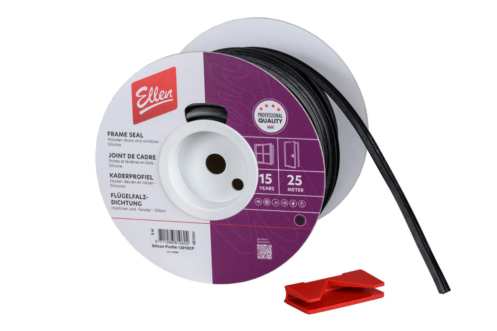 Ellen Tochtprofiel Siliconen 1201 SCF 12mm 25m-846211