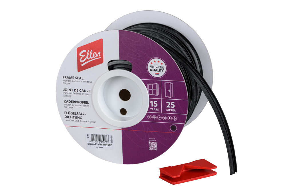 Ellen Tochtprofiel Siliconen 1501 SCF 15mm 25m-846212