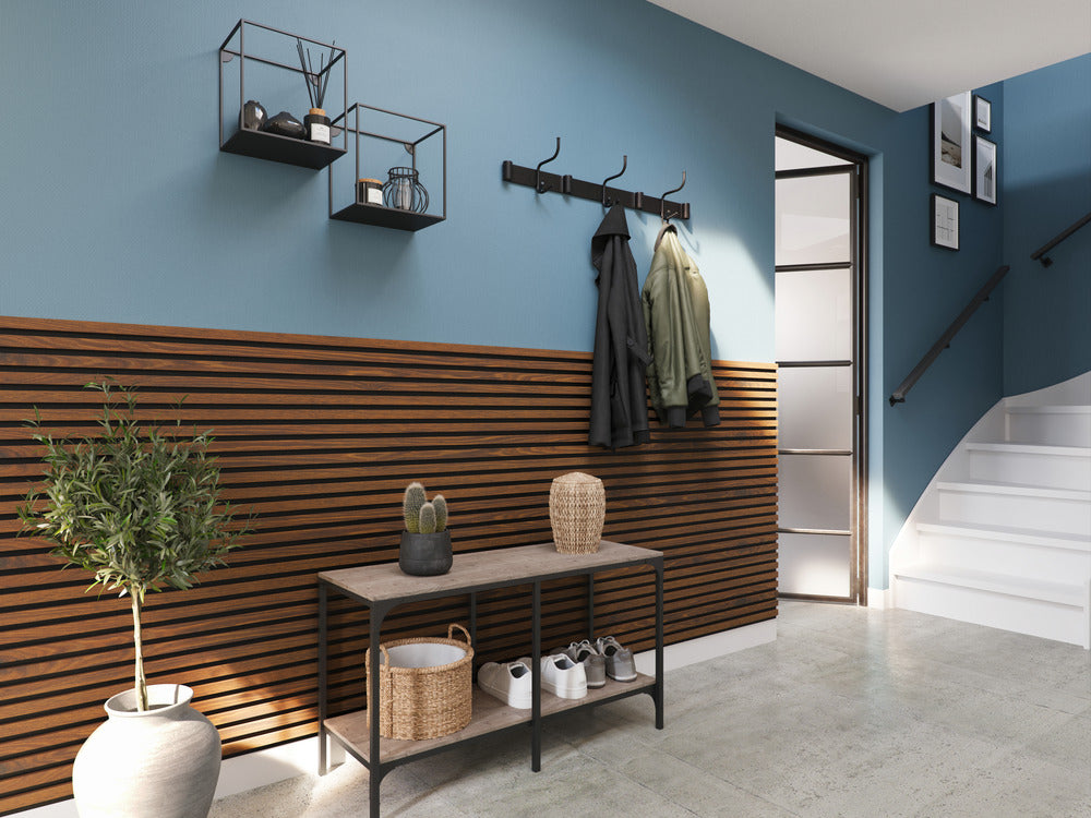 Decowall Acoustic Walnoot 30x260cm 2st 70% PEFC-847640
