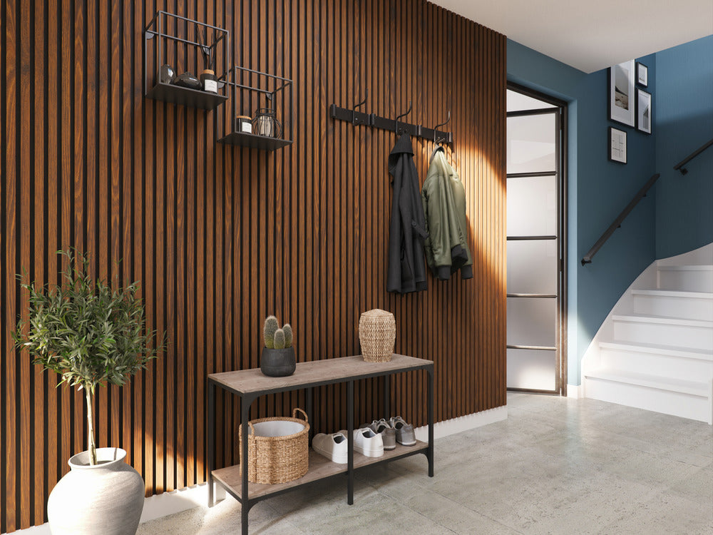 Decowall Acoustic Walnoot 30x260cm 2st 70% PEFC-847640