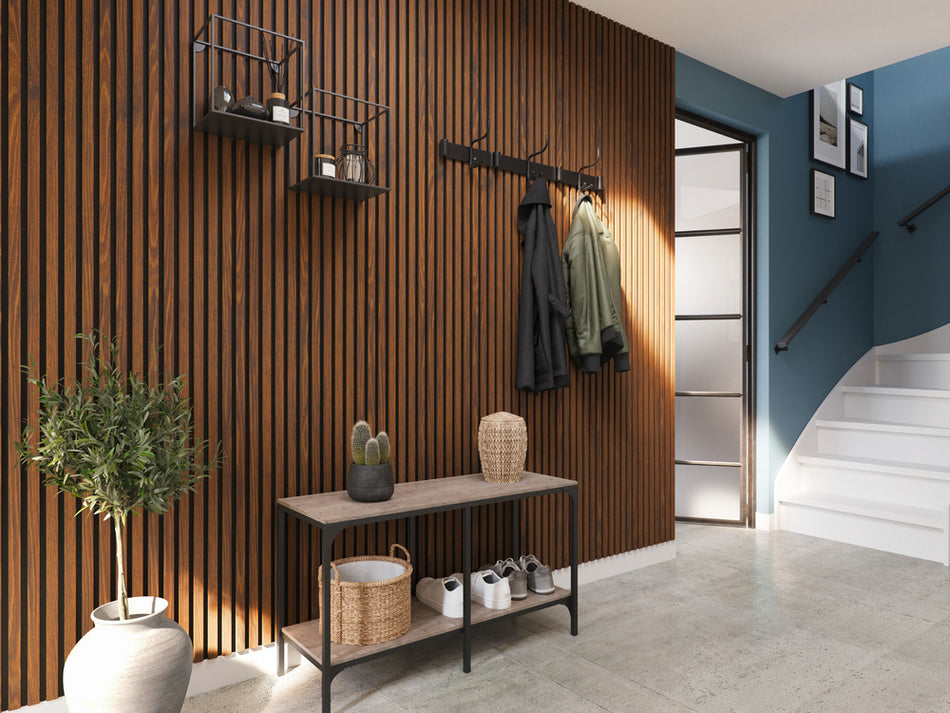 Decowall Acoustic Walnoot 30x260cm 2st 70% PEFC-847640