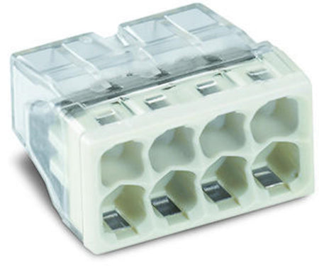 Wago Lasklem 8-polig transparant/grijs 50st-848055