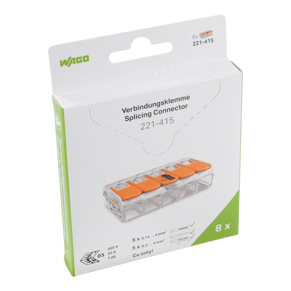 Wago Verbindingsklem compact 5x4mm² 8st-848060