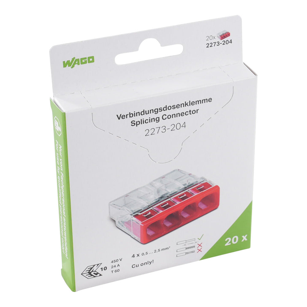 Wago Lasklem 4-voudig compact 20st-848061