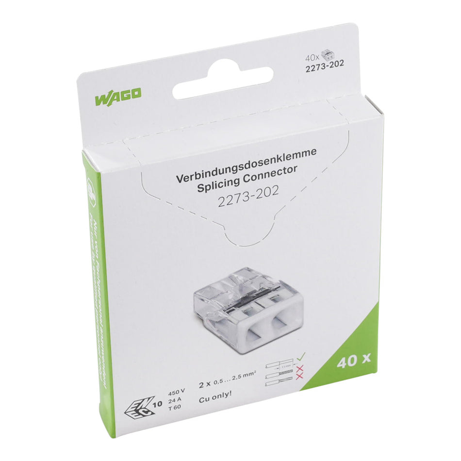 Wago Lasklem 2-voudig compact 40st-848064