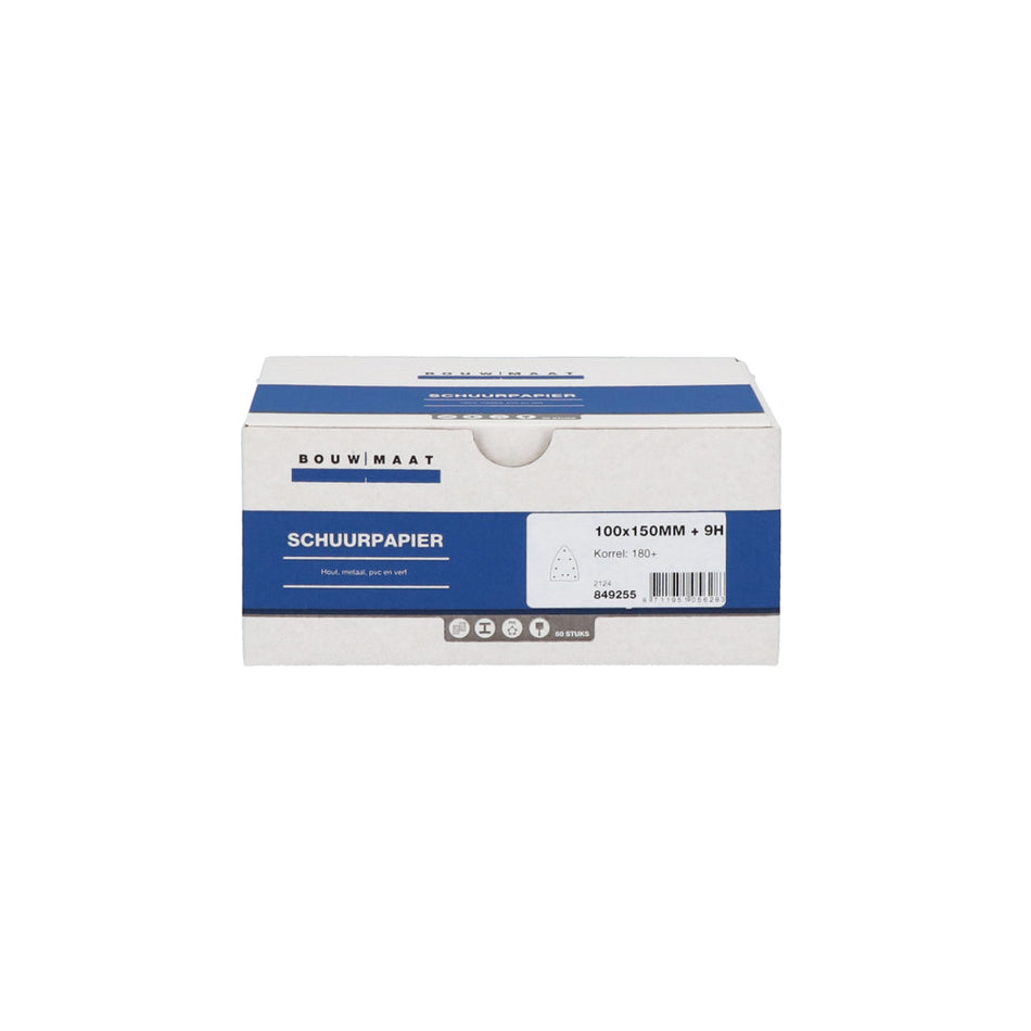 Bouwmaat Schuurdelta 9 Gaten Klittenband 100x150mm-849255