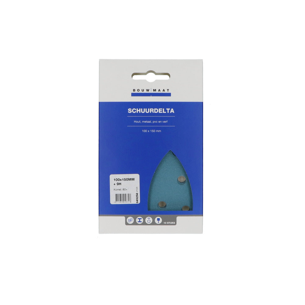 Bouwmaat Schuurdelta 9 Gaten Klittenband 100x150mm-849258