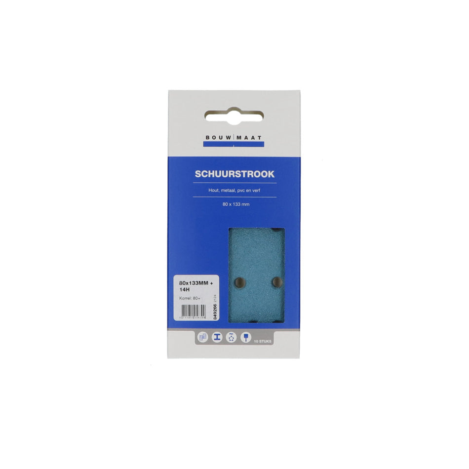 Bouwmaat Schuurstrook 14 Gaten 80x133mm-849266