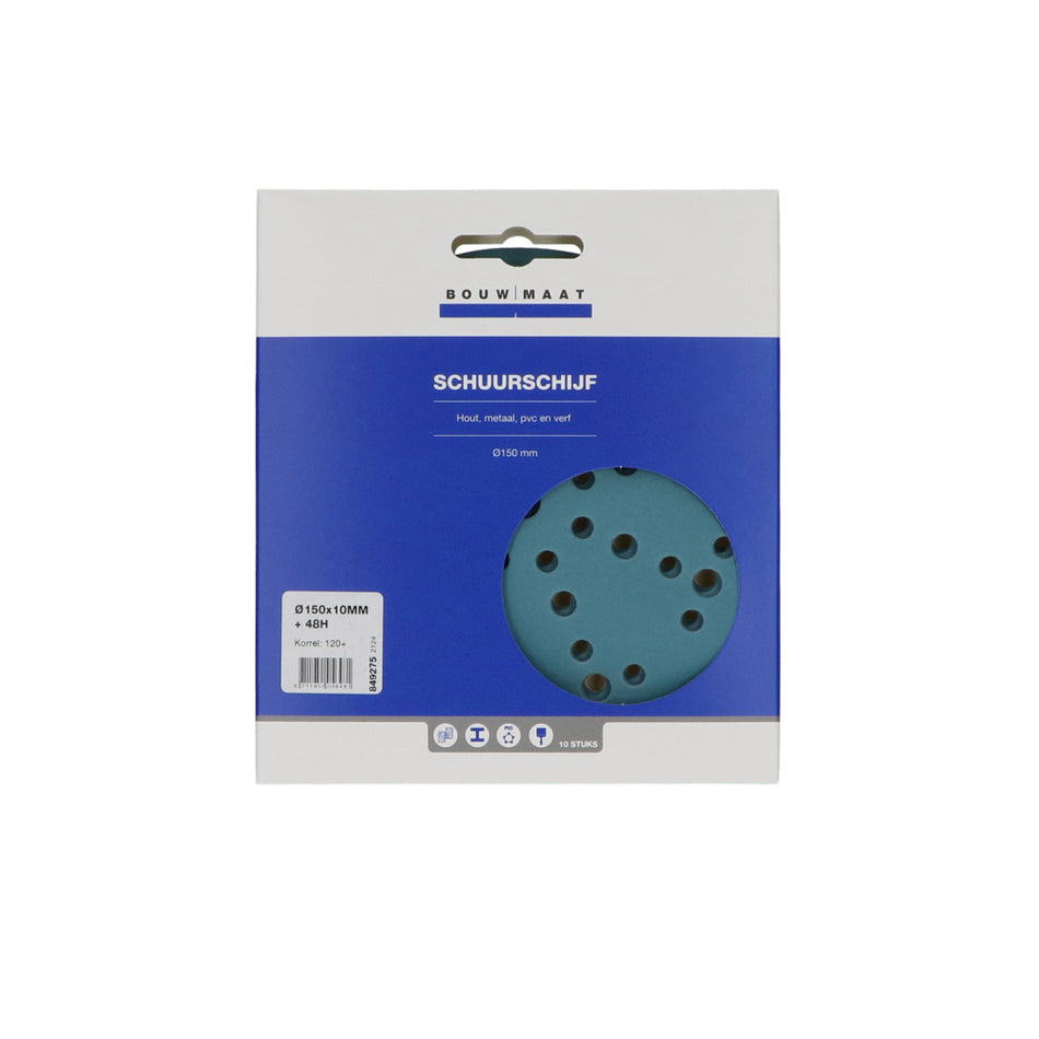 Bouwmaat Schuurschijf 49 Gaten Klittenband Ø150mm-849275