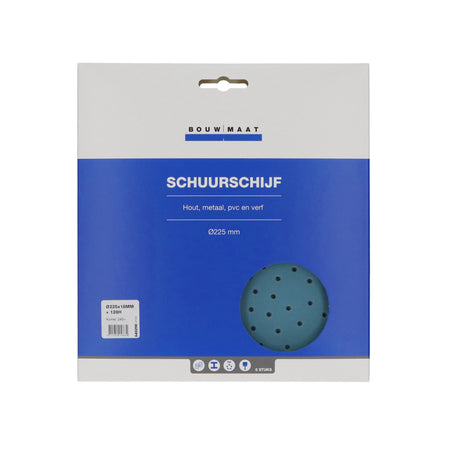Bouwmaat Schuurschijf 128 Gaten Klittenband Ø225mm-849290
