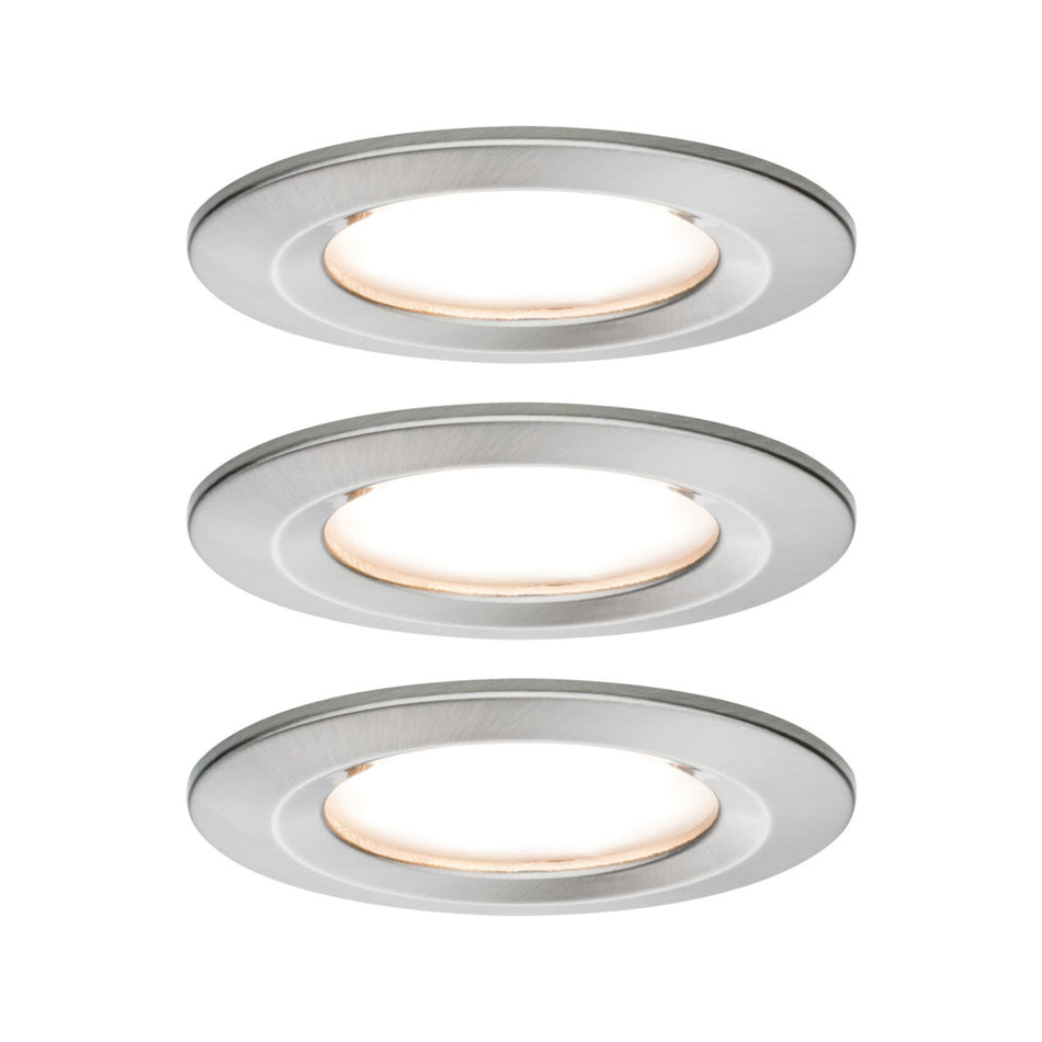 Paulmann Inbouwspot Nova Coin Rond 3-stap Dimbaar Vast 3st-855910