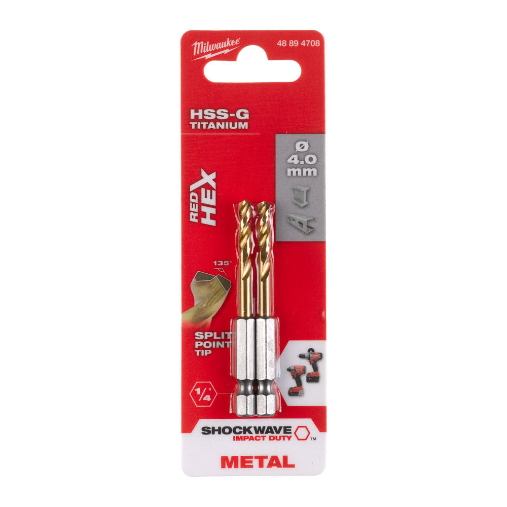 Milwaukee Shockwave Red Hex Metaalboren-855996