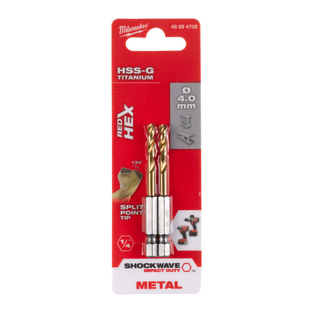 Milwaukee Shockwave Red Hex Metaalboren-855996